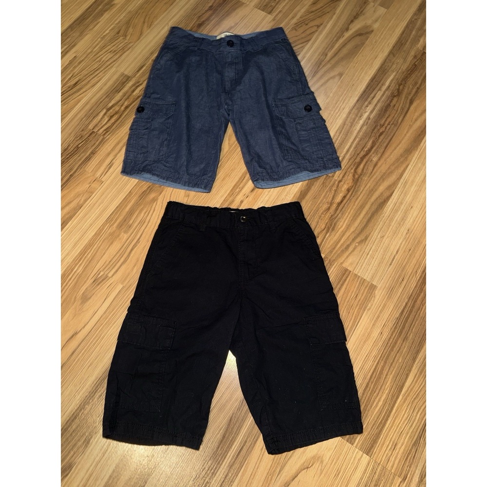 Levi's Rustic Blue Boys Sz 10 Shorts Blue Black Khaki Cargo